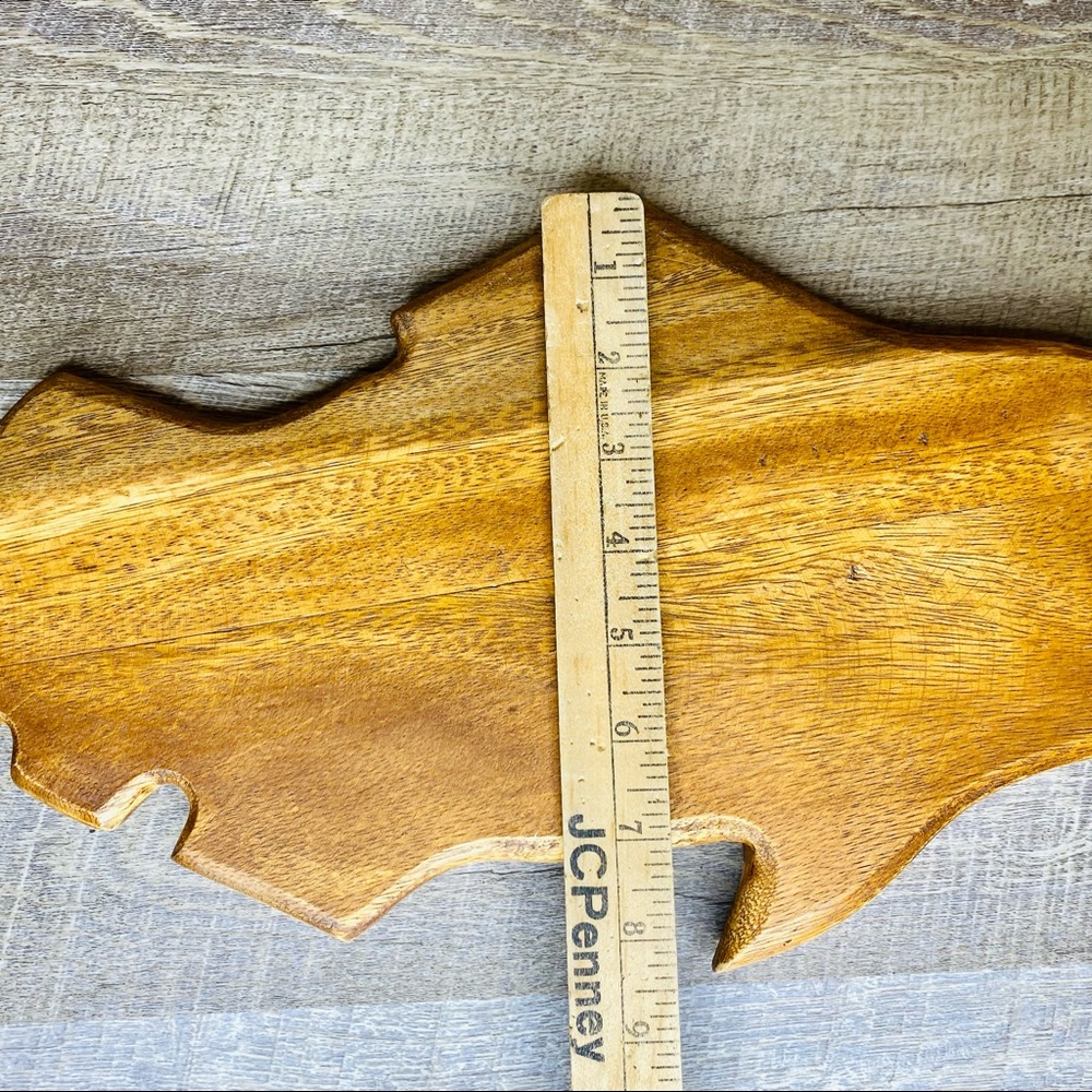 Wood Fish 19” serving dish tray board- Rustic Decor-looks hand carved - Picture 9 of 9